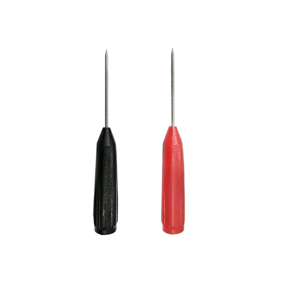 2PCS Multimeter Probes 60V/10A Very Fine Probe Diameter 0.7mm with 2mm Socket Multimeter Pen Extension Test Needle Red Black