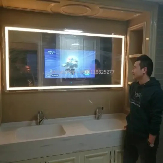 Mirror 5G Network WiFi Bathroom Mirror Cabinet Bathroom Toilet AI Voice Control Touch Smart Magic