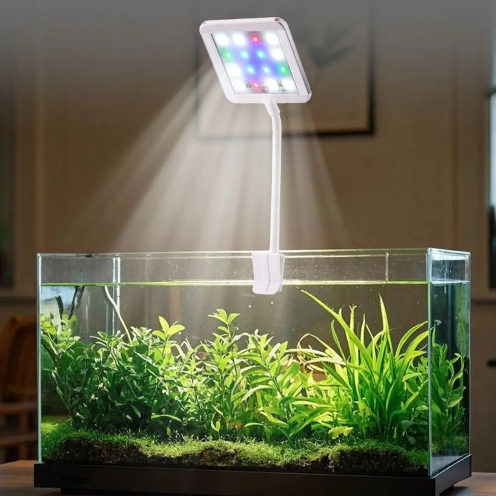 

High Brightness 360° Rotatable Aquarium LED Light USB Waterproof Water Plant Lamp Adjustable Full Spectrum Lamp Aquarium Plants