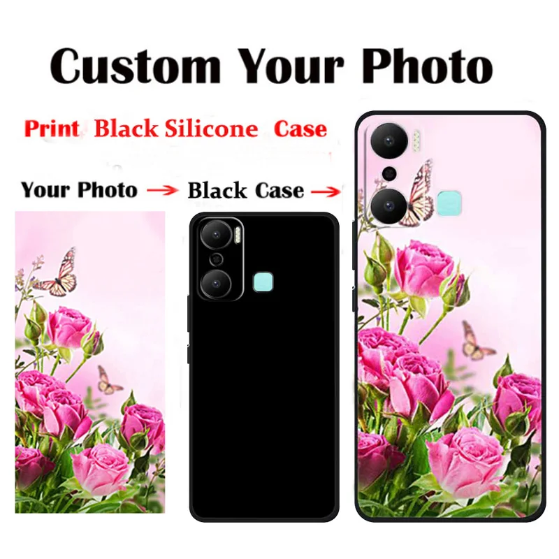 For Infinix Hot 20 Play Silicone Case Hot20 5G Customized Photo Name Cover For Infinix Hot 20i Phone Cases DIY Pictures Soft TPU