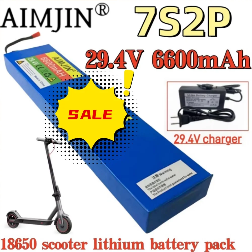 New 7S2P 29.4V 6600mAh 18650 Lithium-Ion Rechargeable Battery Pack for Scooter - 100% Brand New 100% Brand New Scooter Battery