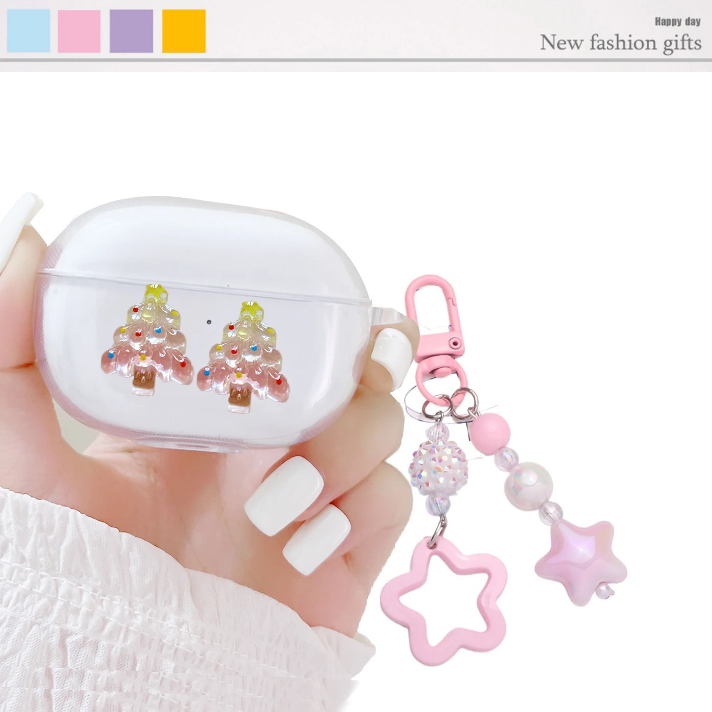 New Christmas Case For QCY Crossky C30/C30S T20 HT03 HT07 T17 T8/T8s/T8pro Case For QCY T20 Silicone Earphone Cover
