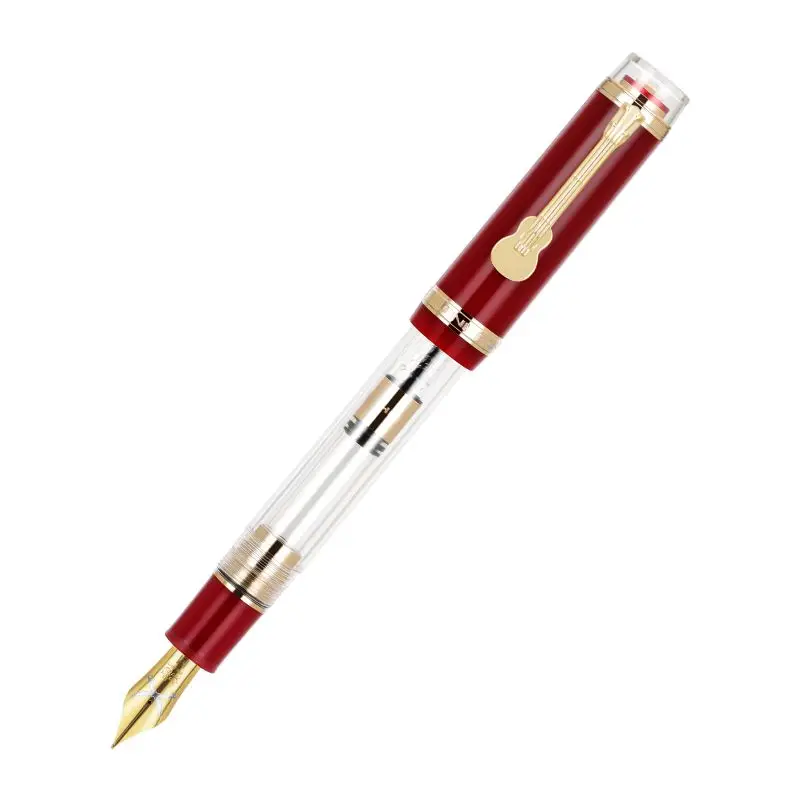 Jinhao 1935 Füll federhalter transparent rot Spin f/m Feder Briefpapier Büro Schul bedarf schreiben Geschenk Tinte Stift