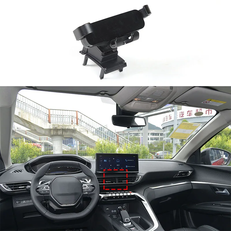 Mittelkonsole Auto-Handyhalterung Armaturenbrett-Handyhalterung Auto-Zubehör für Peugeot 4008 P84 2016-2022 Peugeot 5008 P87 2017-2023