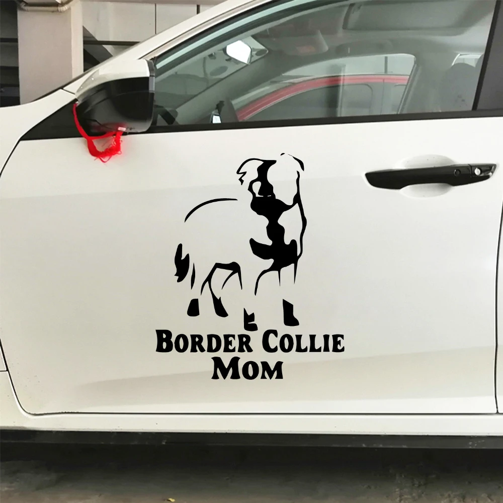 High-Quality Border collie mom Car Decals – Customizable Dog Designs Perfect for Lovers | Animal-Inspired Automotive Accents