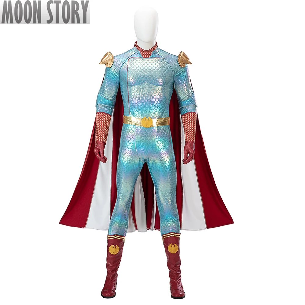 

The Boys Season 4 Homelander Cospaly Costume Antony Starr Outfits Adult Mens Halloween Roleplay Jumpsuit With Cloak Suit