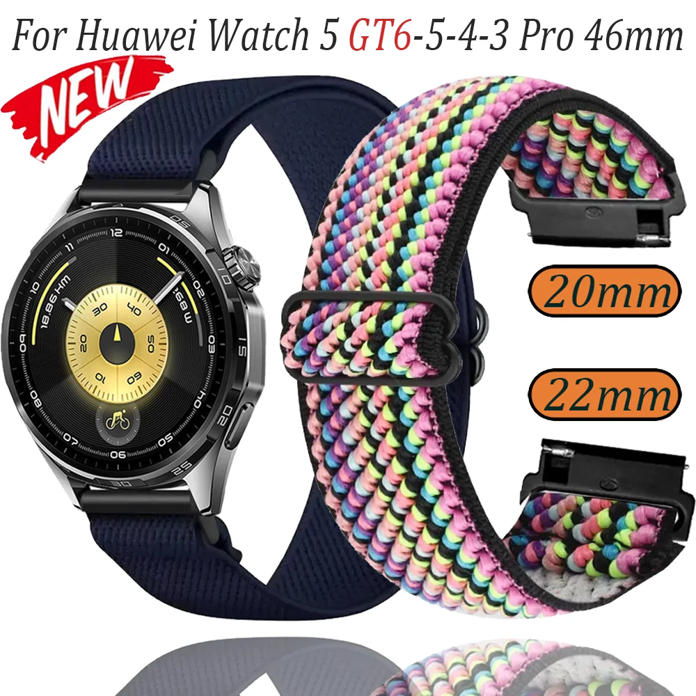20/22mm Nylonarmband für Huawei Watch 5/GT6 Pro GT6-5-4 46mm GT Runner 2 Ultimate 2 Band Amazfit Active 3 Max Bip Max Balance 3 2