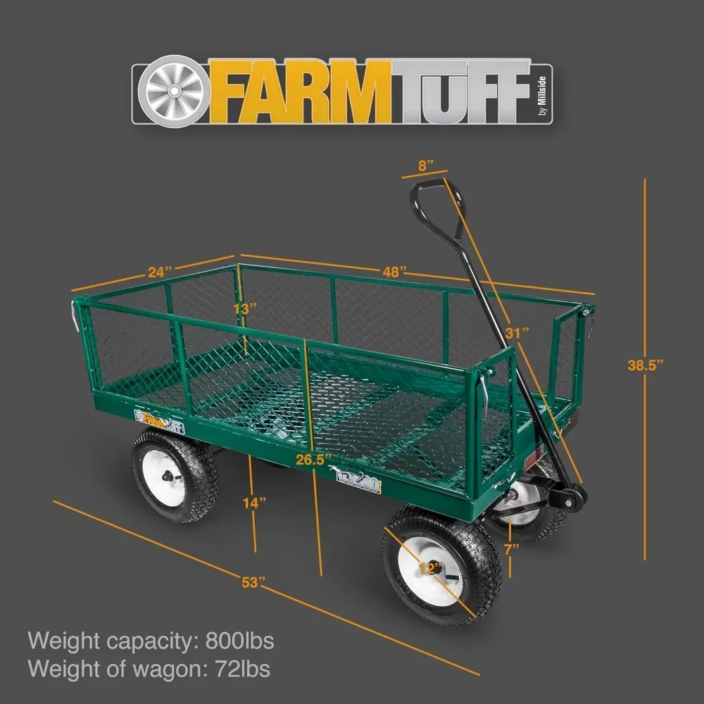 Green Wheels Trolley Cargo Trolleys Garden Carts Multi-purpose Cart With Wheels Folding Supplies