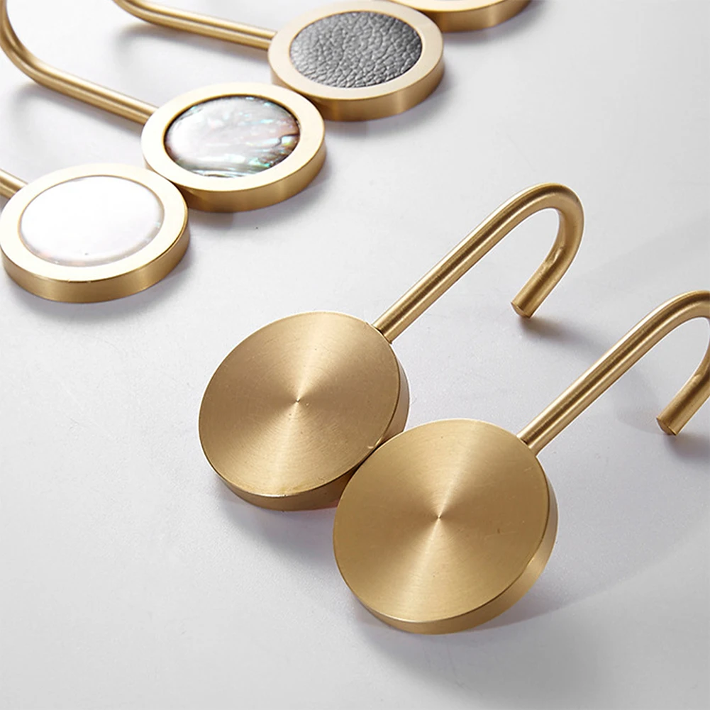 

Chic Gold Brass Wall Hook Set for Home Organization No Tools Required for Easy Installation on Smooth Surfaces