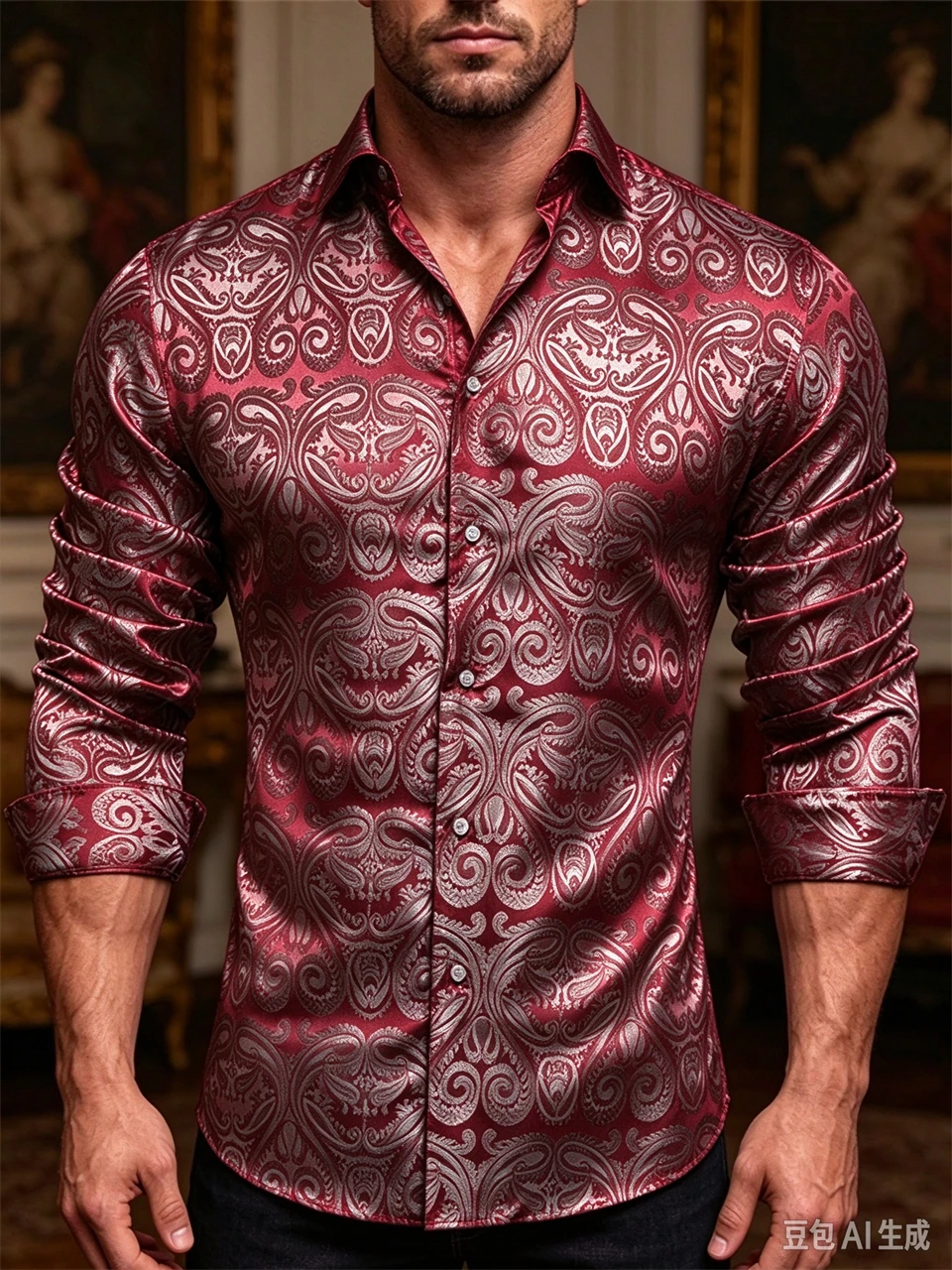 Herren Luxus Paisley Satin Hem – Mens Satin Silk Dress Shirt Bewertung und Preis