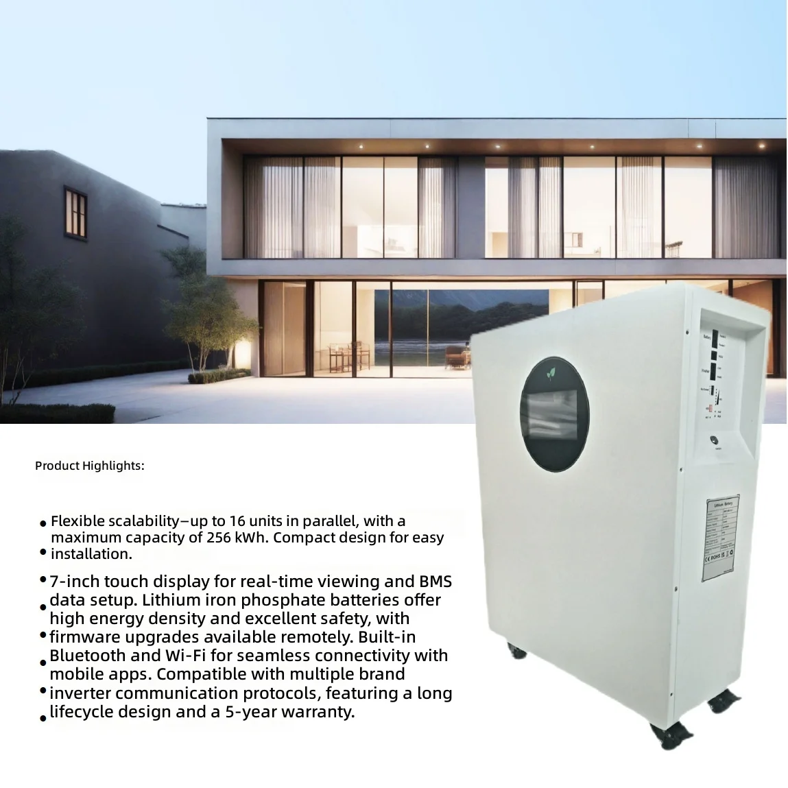 300AH314AH large-capacity lithium battery 48V51.2V household 15-degree 16-degree solar power generation energy storage system view 6