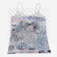 Women Top Y2k Anime Aesthetic Women's Blouses 2000s Tops With Suspenders Goth Clothes Tanks & Camis Harajuku Emo Crop Top Woman