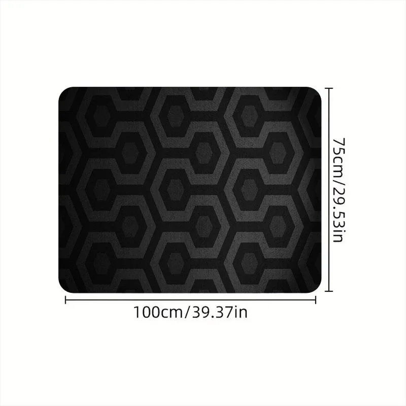 1pc Car Trunk Mat, Material, Geometric Hexagon Grid Design (Dark Gray & Black), Durable Car Interior Protection, Fits Most Vehic