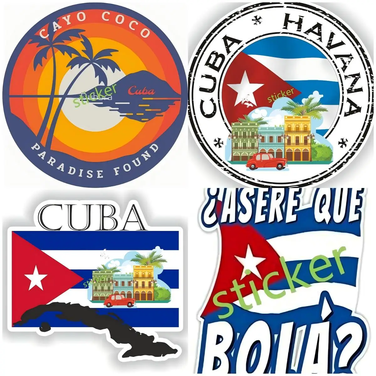 

Cuba sticker Funny Decoration Window Bumper Motorcycle Laptop Trunk Bodywork Sunscreen Accessories