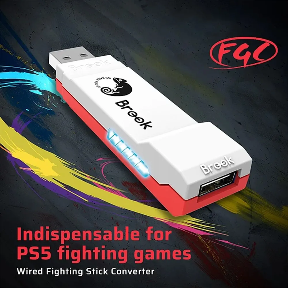 

Brook Wingman FGC Game Converter For PS5/PS4 Console Wired Arcade Fight Stick Hitbox Controller Adapter For PC Street Fighter 6