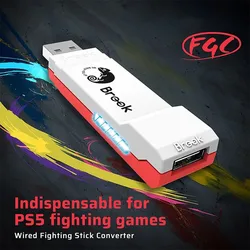Convertidor de juegos Brook Wingman FGC para consola PS5/PS4, adaptador de controlador con cable Arcade Fight Stick Hitbox para PC Street Fighter 6