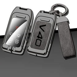 Zinc Alloy Car Remote Control Key Case Holder Shell for Volvo V40 Key Cover Protector Keychain Interior Accessories Keyless