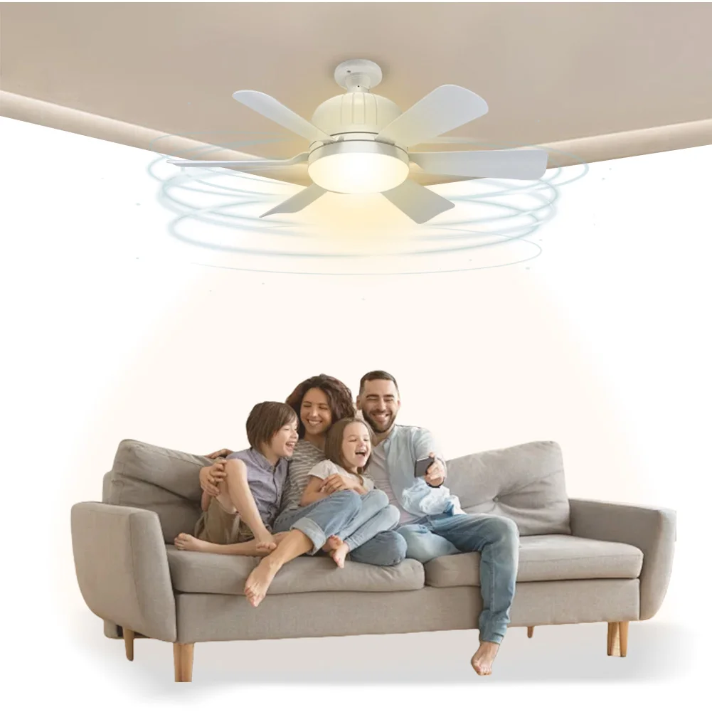 

40W Ceiling Fans Lamp with Remote Control Modern Ceiling Fanlight 3 Colors Adjustable Chandelier Fan Lamp for Home Bedroom