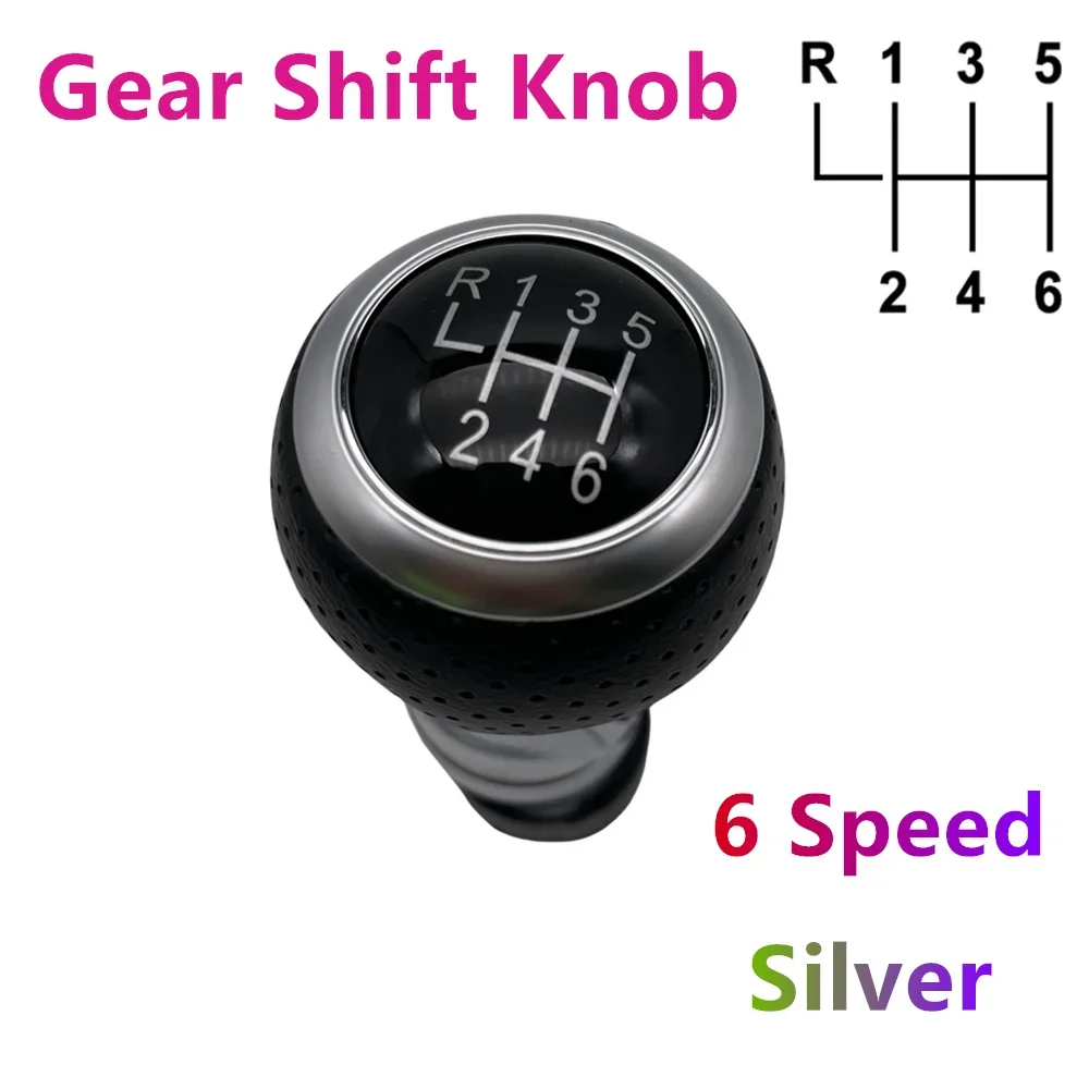 Car 5/6 Speeds Gear Shift Knob For Audi Skoda Seat A3 A4 B6 B7 b8 A6 S4 B8 8K A5 8T Q5 8R Volkswagen passat golf 12mm Auto Parts