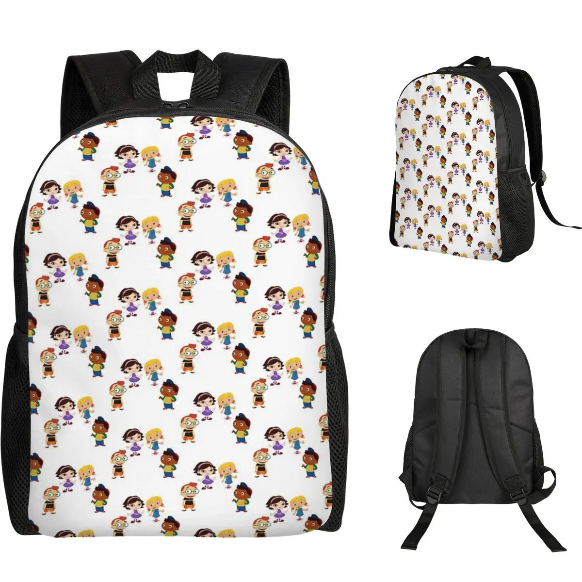 

Рюкзак Little Einsteins Squad Happy Backpack для школьников, для мальчиков и девочек, школьная сумка, сумка для компьютера, сумка через плечо