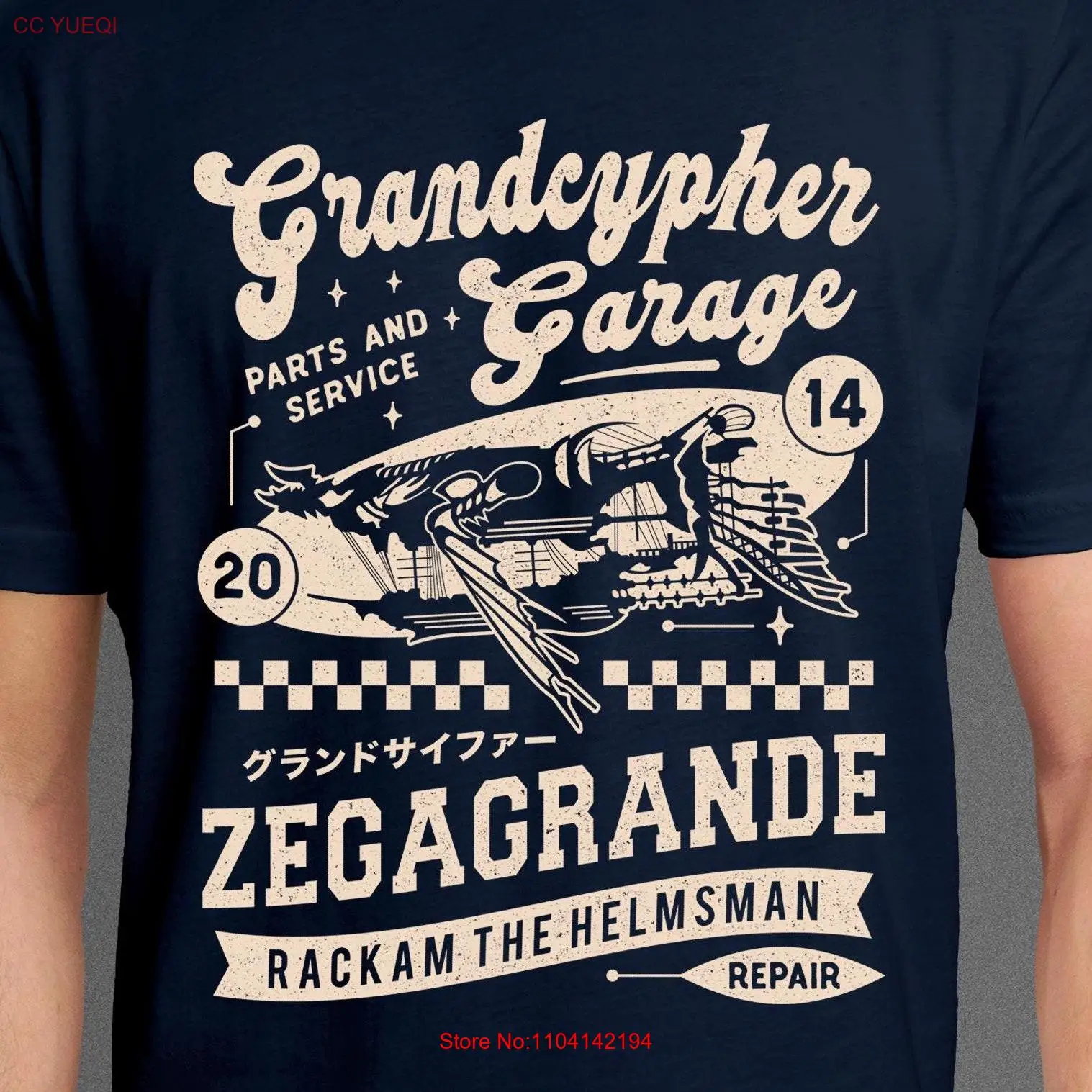 Zegagrande Garage T Shirt Granblue Fantasy Relink Video game Gaming Gamer Grandcypher Narmaya Vaseraga