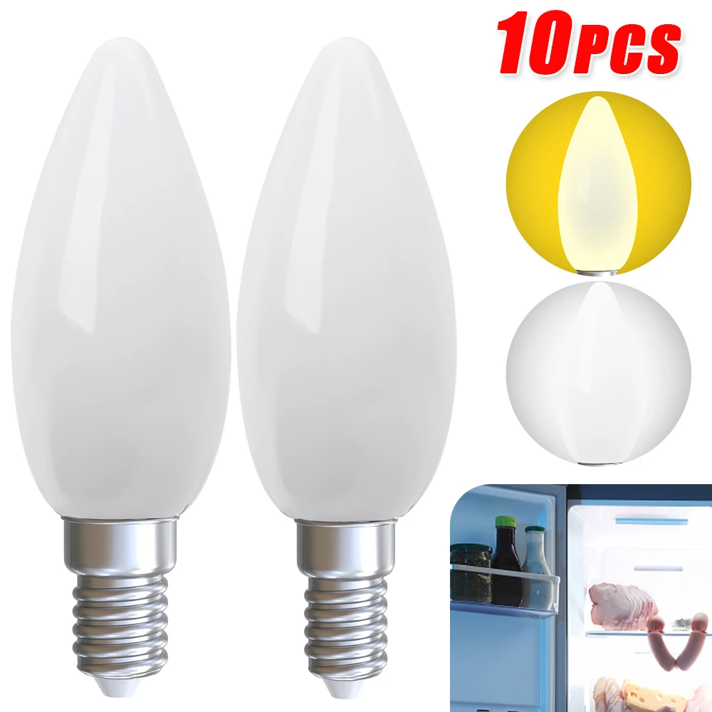 

10/1Pcs 220V LED Light Bulb E12/E14 Universal Refrigerator Lamps Screw Bulb For Refrige Display Cabinets Household Night Lights