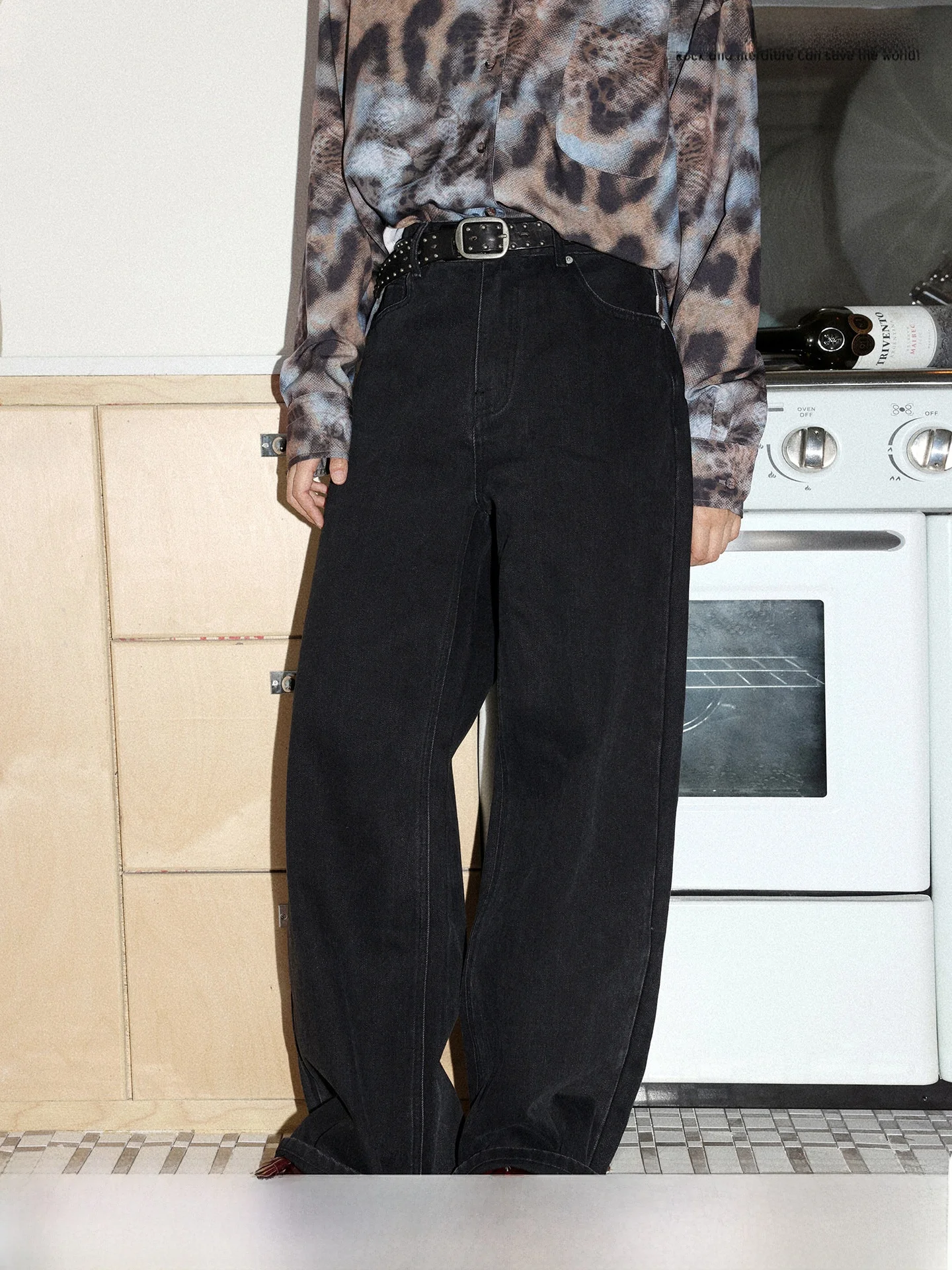 

Джинсы Chtry Girl X Mountain Talk с завышенной талией, эластичные, прямого кроя, универсальные, для повседневной носки, хлопковые, на пуговицах