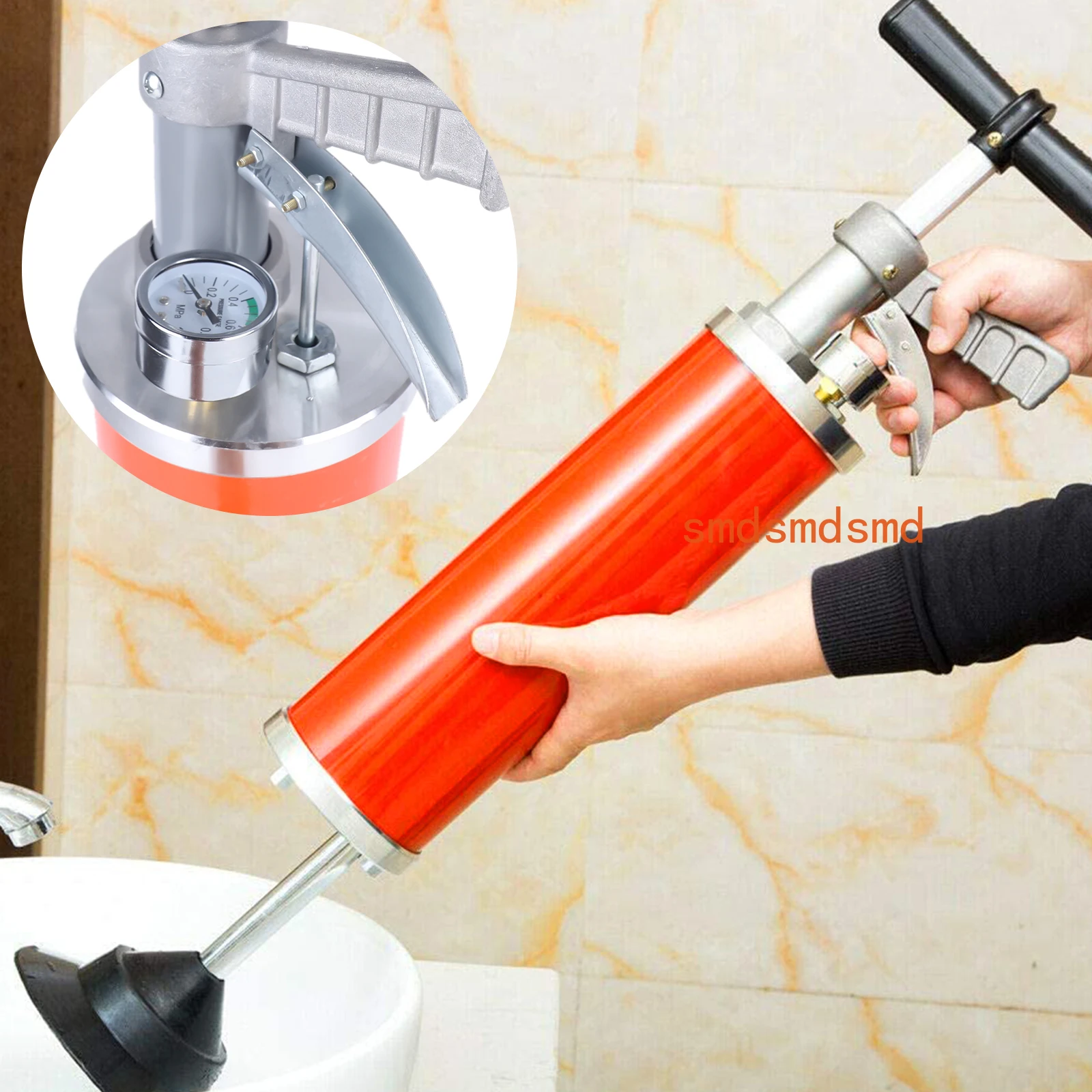 

Manual Drain Tube Unblocker Cleaning Tool Drain Buster Plunger Power Suction Toilet Sink Clog Pipe Cleaning Machine