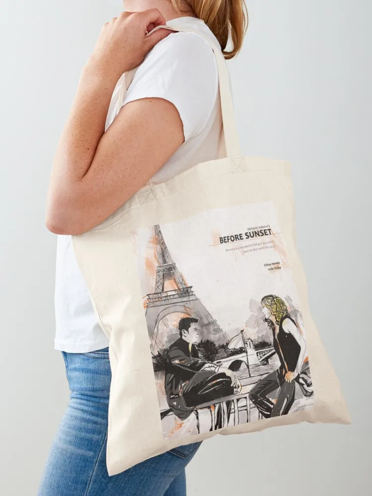 

before sunset Tote Bag women bag canvas tote bag Portable shopping handbag