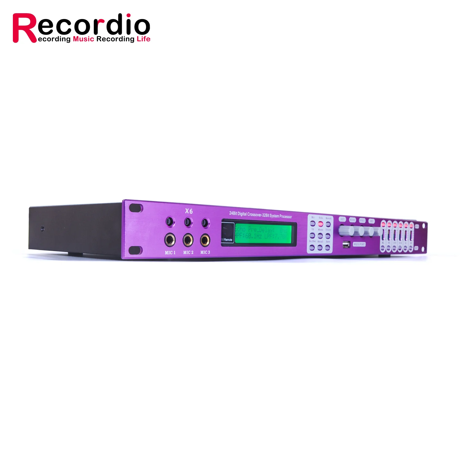 Professional KTV Pre-stage Karaoke Reverberation Anti-Howling Effect DSP Audio Processor Suppressor