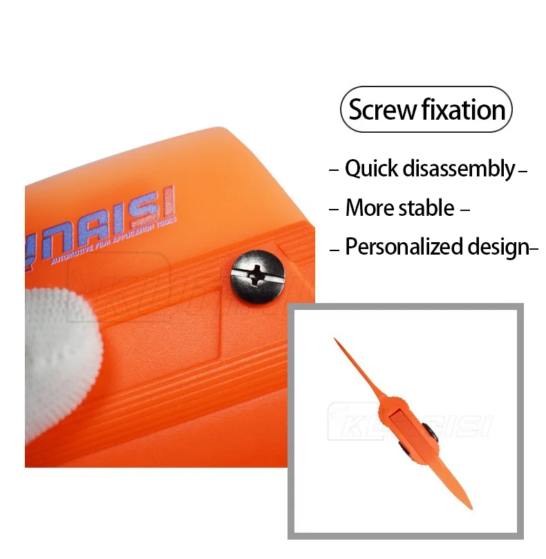 KUNAISI Soft Wing-Shape Squeegee For Vinyl Film PPF Wrapping Car Wash Felt Edge Scraper Window Glass Tint Sticker Cleaning Tool