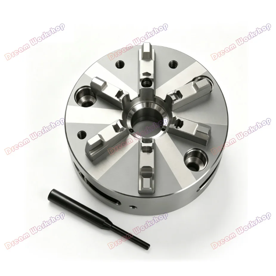 Pneumatic Strong Chuck Reference Seat, CNC Carving Machine Steel Parts, Heavy Processing, ER Interface supported, D100 EDM