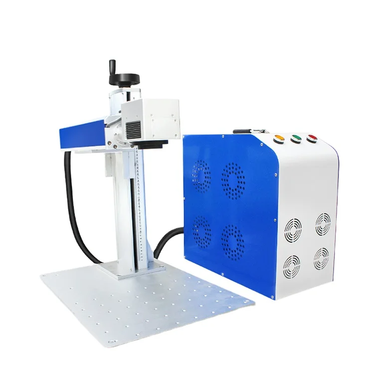 Split Fiber Laser Marking Machine Perfect Laser Raycus Laser Portable Makers Mark