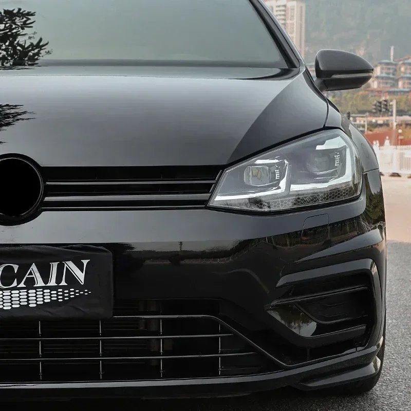2pcs For VW Golf 7 golf 7.5 Grille Decorative Bright Black Logo does not affect radar sticker car accessories