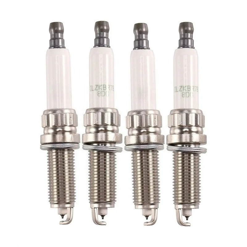 

4 Pcs Car Metal Spark Plug Iridium Platinum Spark Plug 95770 ILZKBR7B8DG 0242129512, for Peuge-ot Citro-en Mini-Cooper