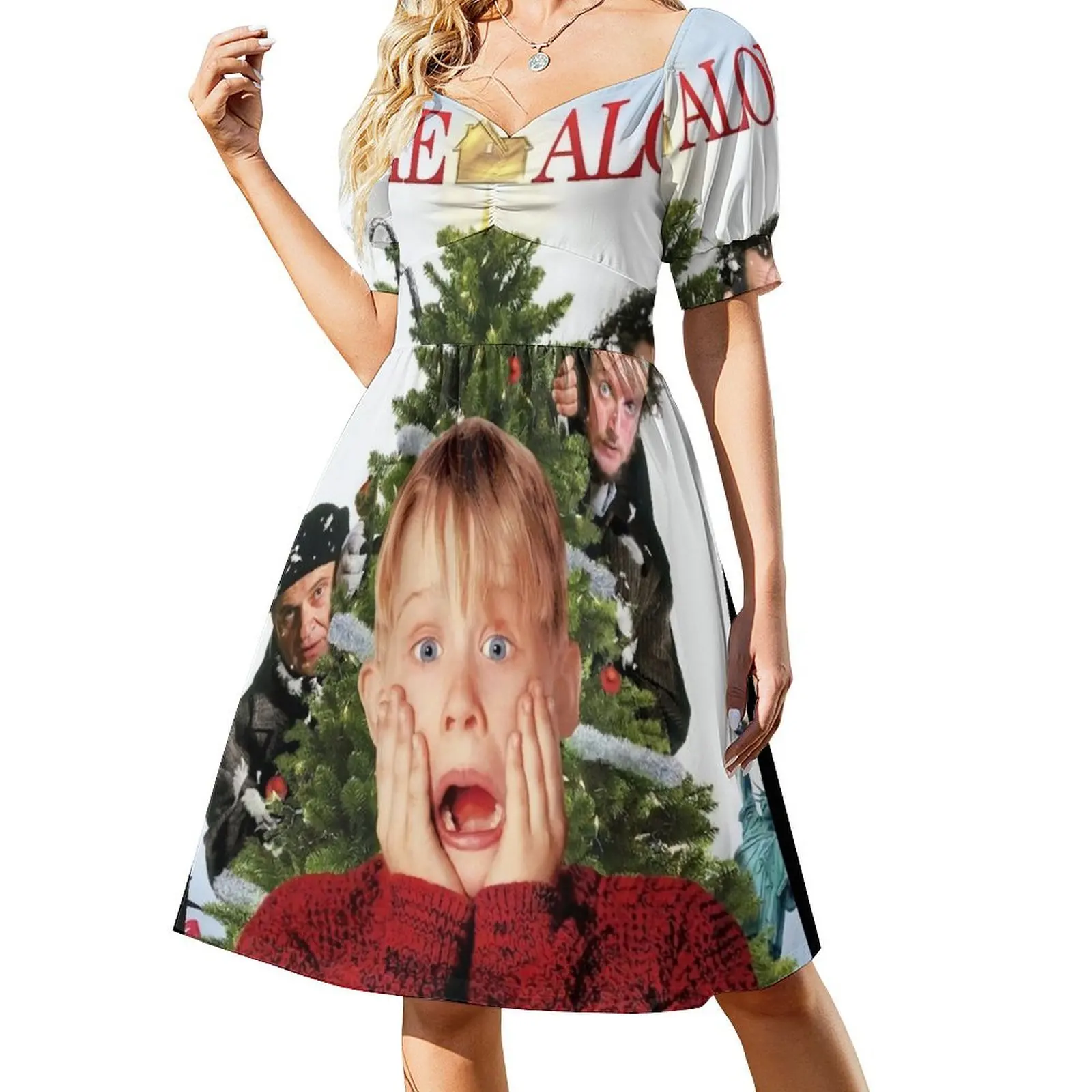 

Home Alone - Christmas Short-Sleeved Dress dresses with long sleeves Evening gown luxury dress women's evening dress 2025