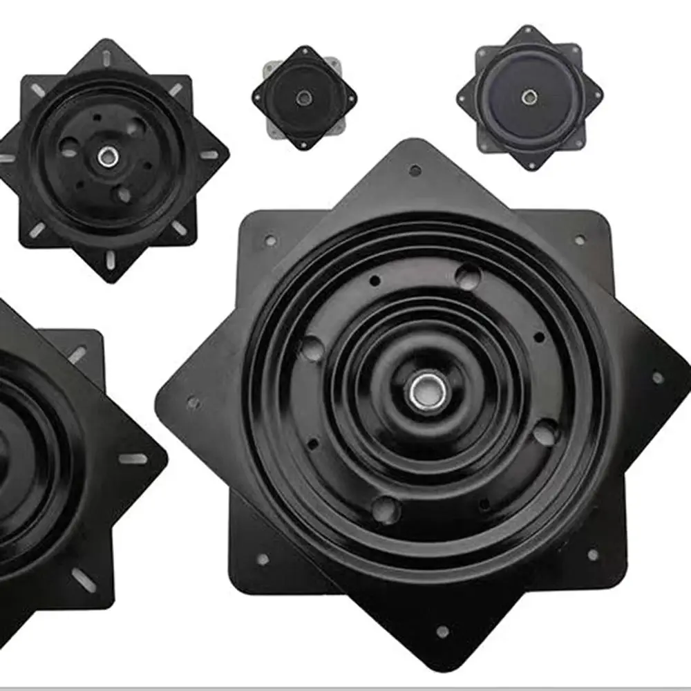 360° Rotation Bar Stools Swivel Plate Universal Steel Swivel Platform Sturdy Easy Installation Rotary Plate