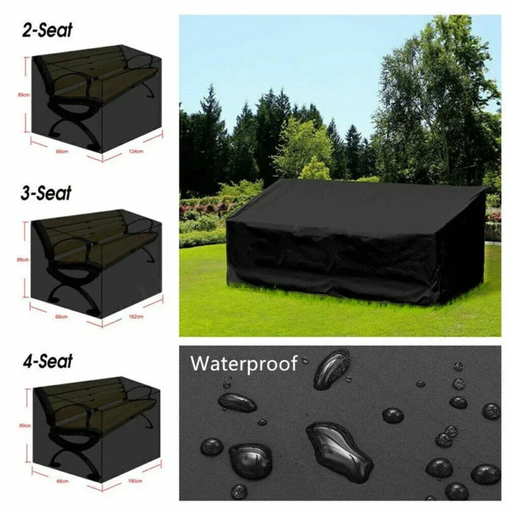 210D Oxford Garden Chair Cover Waterproof Furniture Protector Dustproof Bench/Stacking/Folding Chair Cover Patio Seat Rain Cover