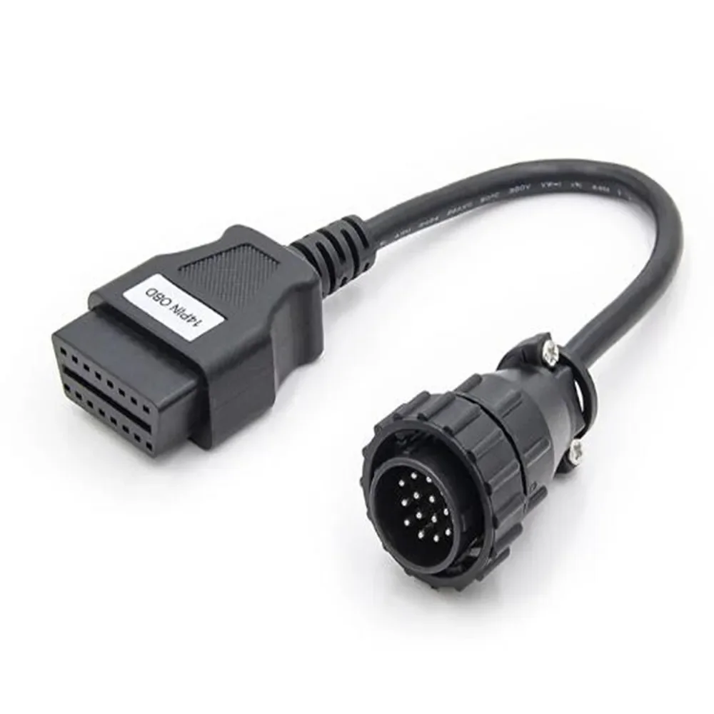 OBDII OBD2 Scanner Cable Round Socket For Mercedes Benz 14 Pin To 16 Pin Sprinter auto Diagnostic Tools Connector Adapter Cable