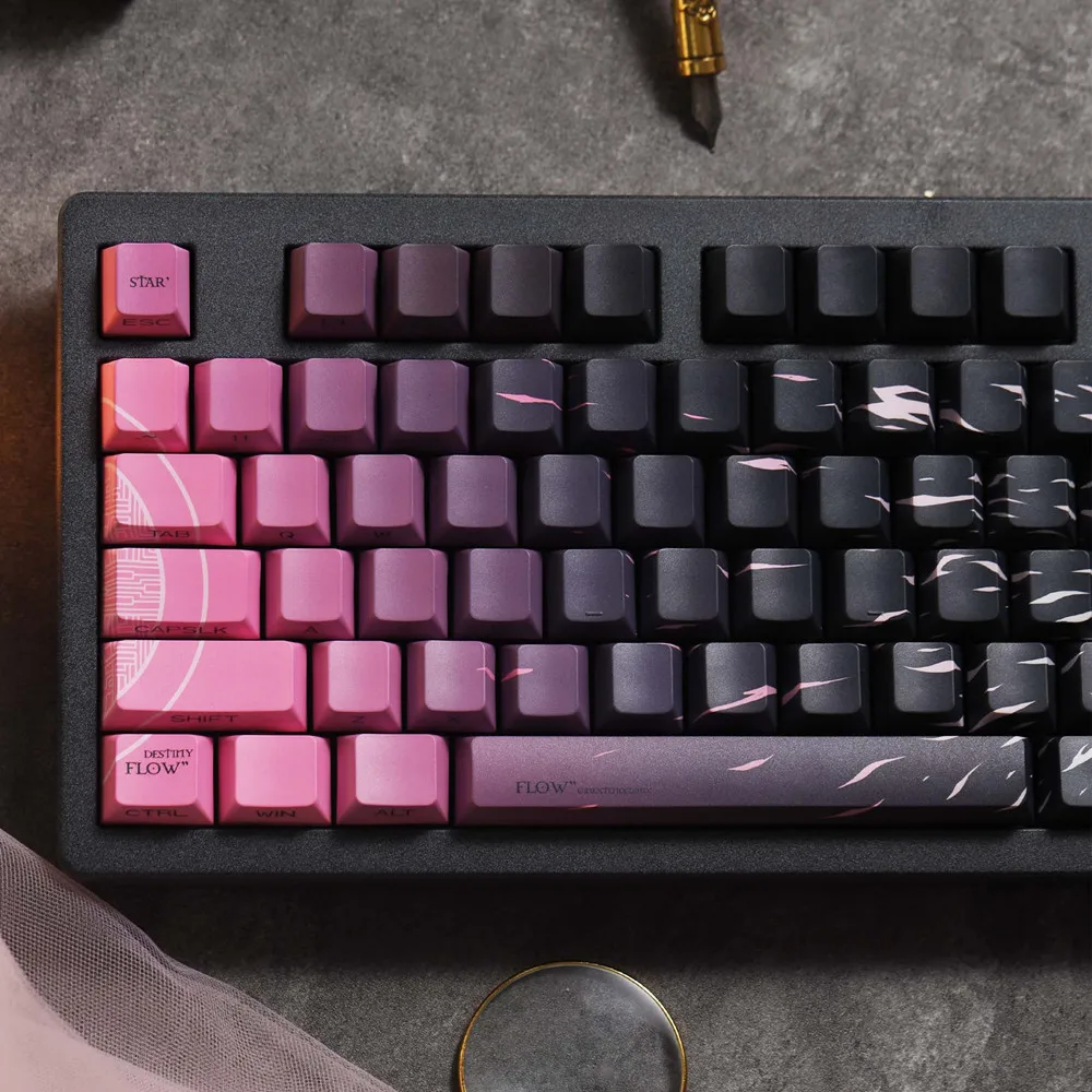 129 Keys Side Print Keycap Cherry Profile DYE Sublimation Backlit PBT Keycap Set For Mx Switches Mechanical Keyboard