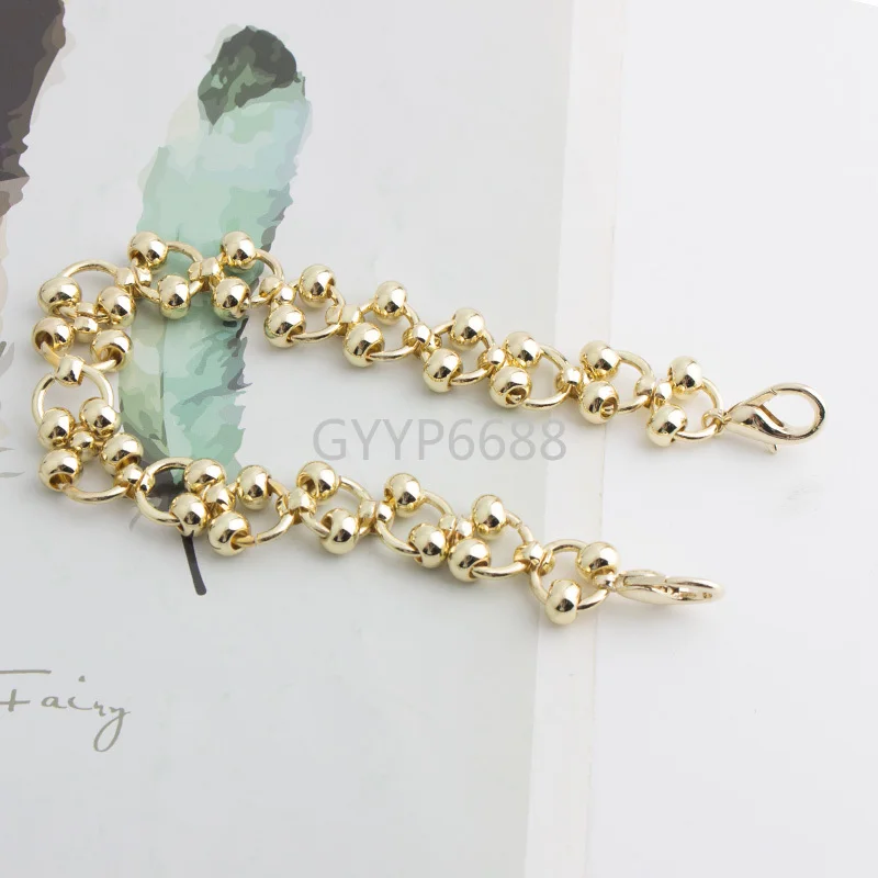 1-5 pieces 2mm thick Light gold Iron bag chain strap purse accessories chain belt with 1 pair hook