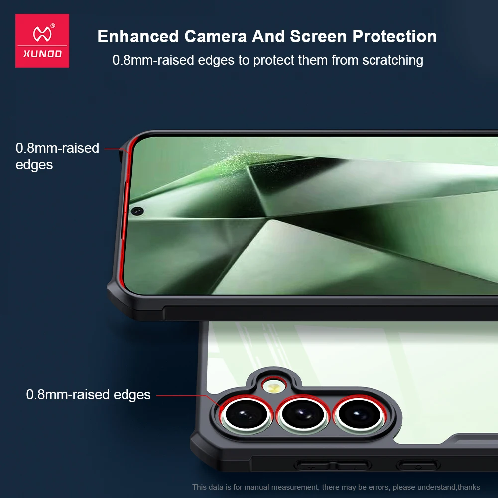 Etui Xundd do Samsung Galaxy A57 A37 A36 A56 A27 A16 5G A06 A17 A07, odporne na wstrząsy, z TPU i akrylu, przezroczysta tylna obudowa. — zdjęcie produktu 3