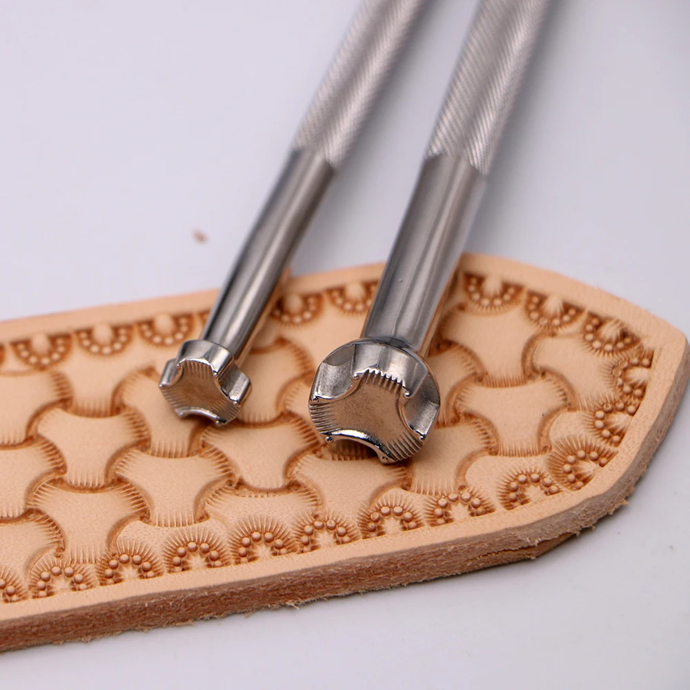 Leather Work Stamping Tool Armor pattern E007 E008 Stamp Leather Carving Zhongjiang 304 Stainless streel Stamps