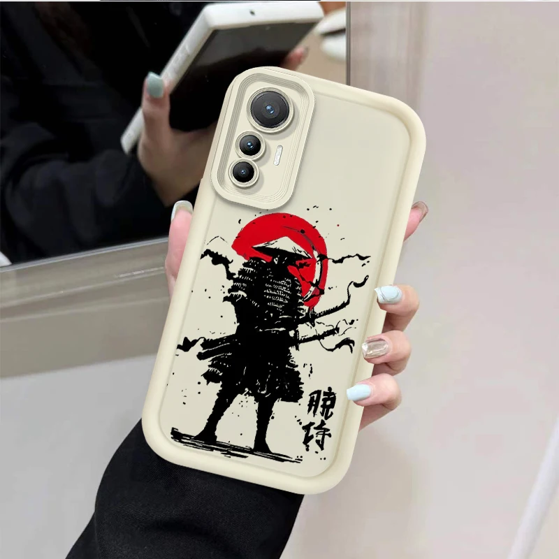 اليابان شبح الوجه الساموراي قضية الهاتف ل Xiaomi Poco F7 F6 F5 F4 F3 M5s C65 C75 C71 X7 X6 X5 X4 GT X3 NFC M7 M6 Pro 4G 5G غطاء