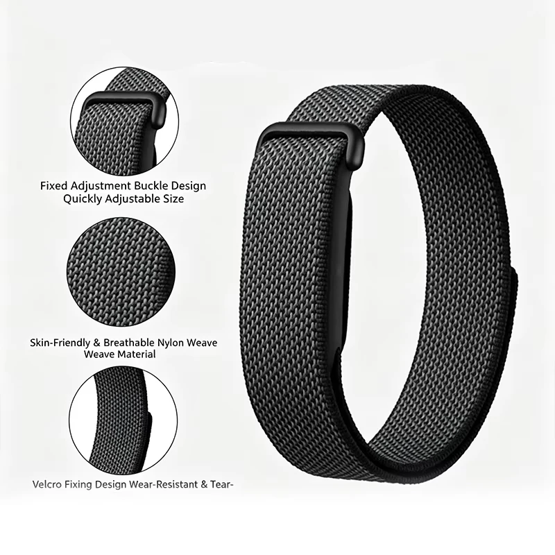Original Nylon-Schlaufenarmband für Google Fitbit Air Smartwatch-Zubehör, Sport, atmungsaktiv, Pulseira-Armband, Correa Fitbit Air Band – Detail 2