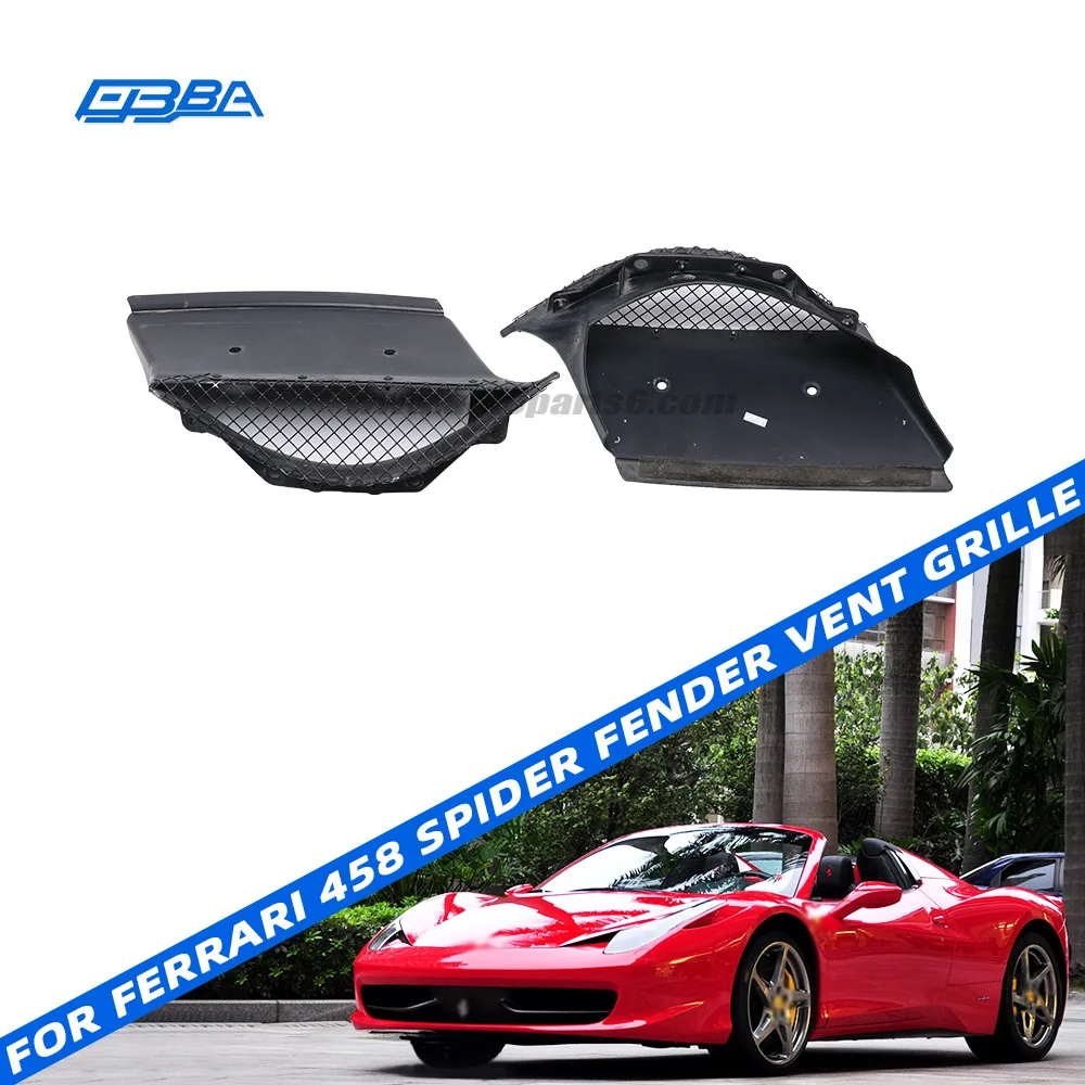 2Pcs Fender Vent Grille For Ferrari 458 Spider OE 263981 263982 Left Right Fender Air Mesh Grille