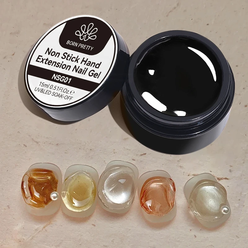 Nascido bonito 2 pçs/set15ml antiaderente extensão de mão gel unha polonês escultura flor arte do prego moldar sólido acrílico verniz gel