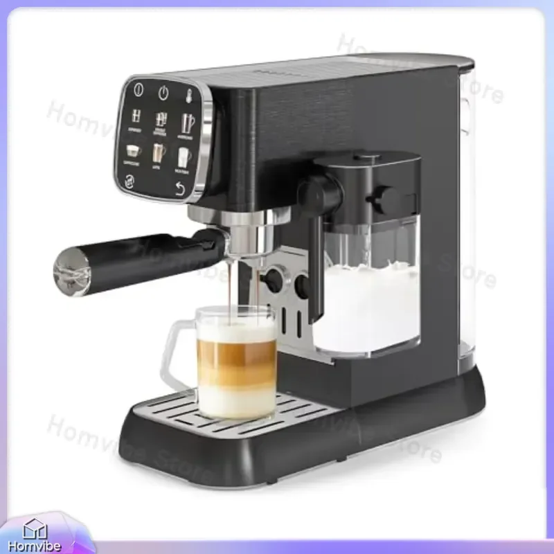 Compact 20 Bar Espresso Machine with Milk Frother Touchscreen Temperature Control Coffee Maker for Home Office Kitchen