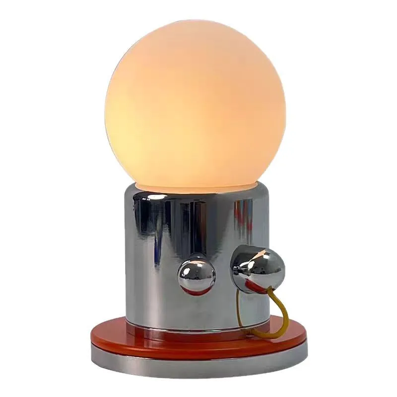 

Дизайнерская портативная зарядная настольная лампа для детской комнаты, спальни, прикроватная тумбочка, стеклянный шар с регулируемой яркостью