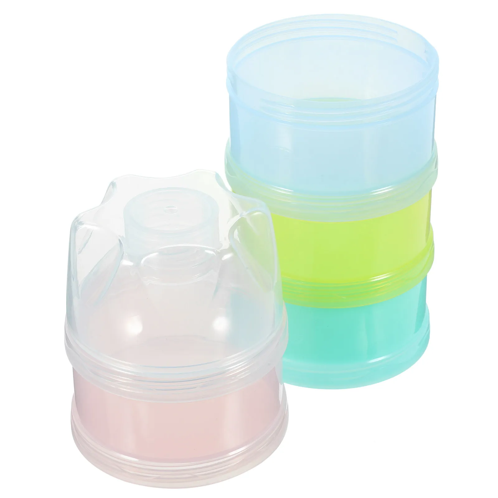 

4 Layers Formula Dispenser Baby Food Storage Container Reusable Milk Powder Organizer Portable Feeding Solution for on The Go